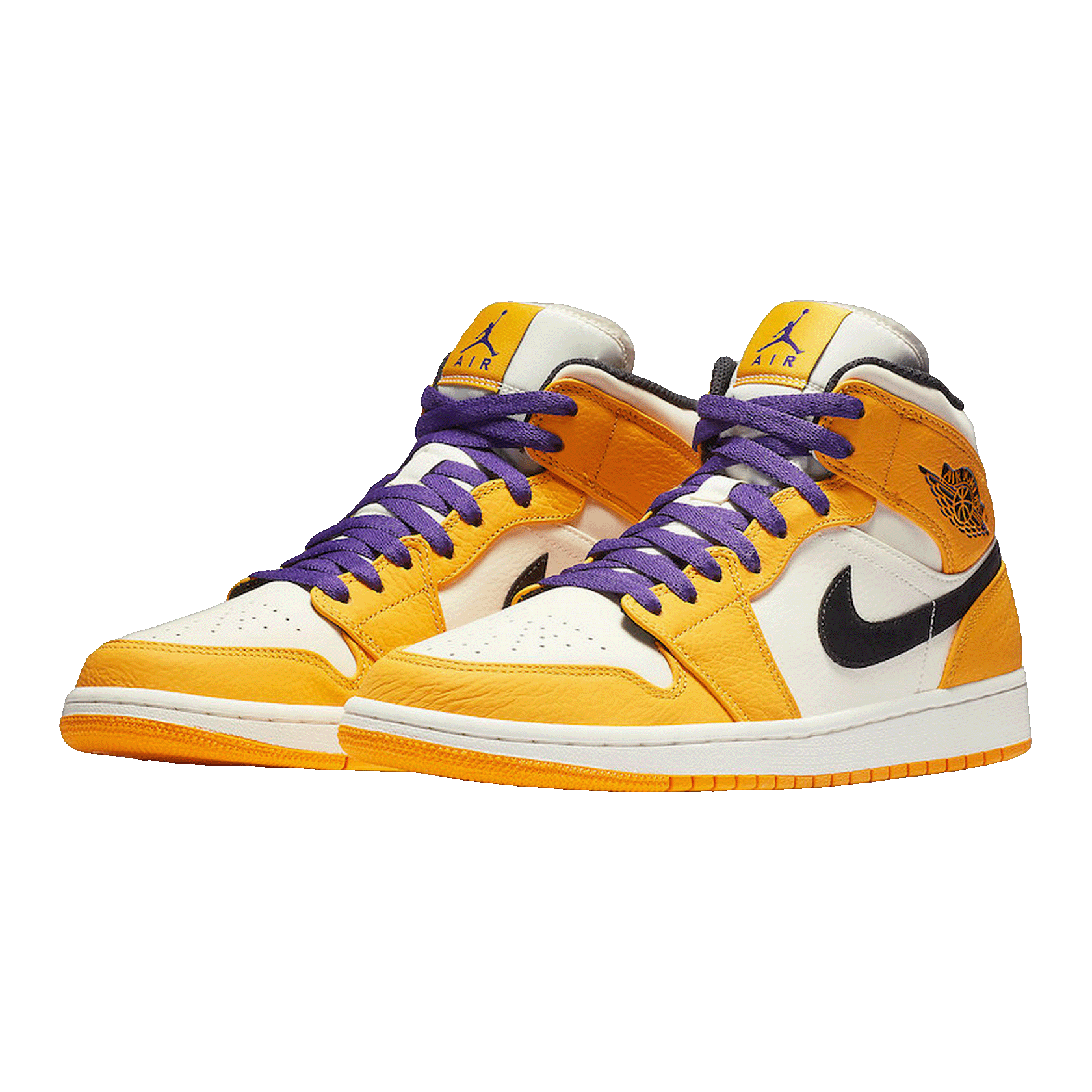 Nike Air Jordan 1 Mid SE Lakers (GS) Side