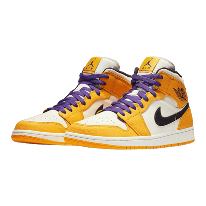 Nike Air Jordan 1 Mid SE Lakers (GS) Side