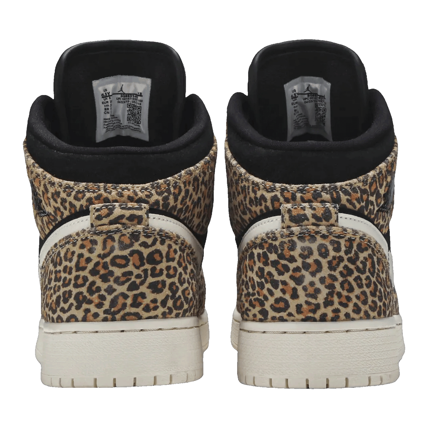 Nike Air Jordan 1 Mid SE Leopard (GS) Back
