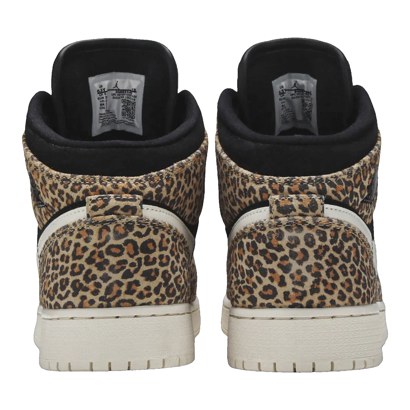 Nike Air Jordan 1 Mid SE Leopard (GS) Back