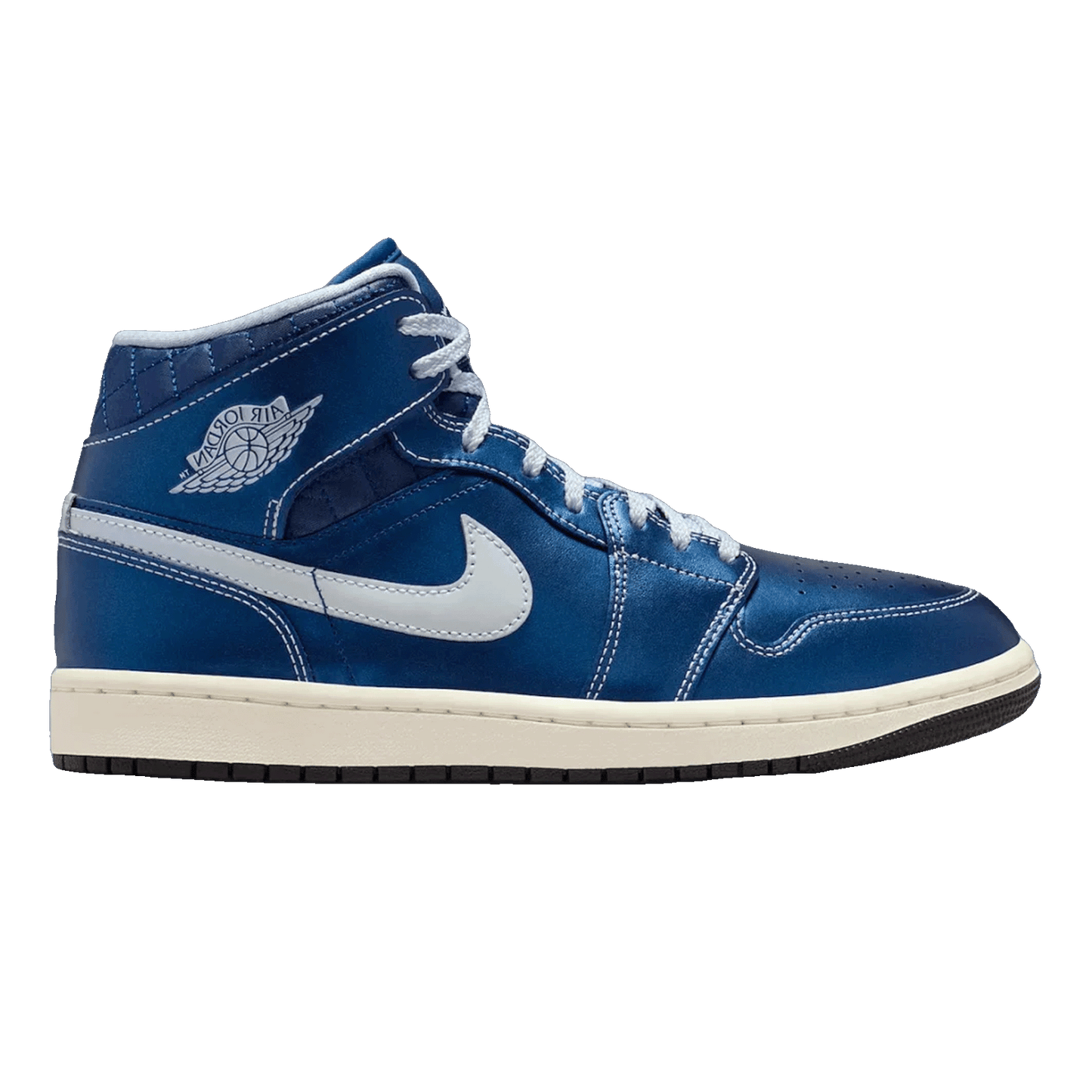 Nike Air Jordan 1 Mid SE Metallic Blue Quilted (W)
