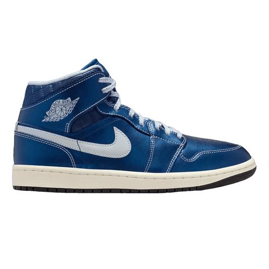 Nike Air Jordan 1 Mid SE Metallic Blue Quilted (W)