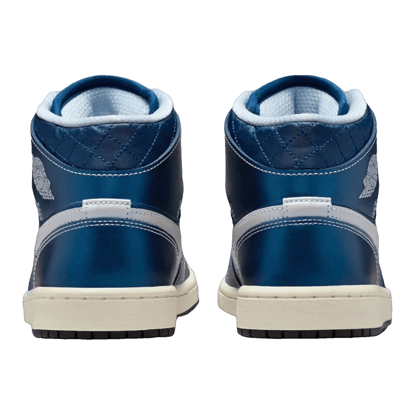 Nike Air Jordan 1 Mid SE Metallic Blue Quilted (W) Back