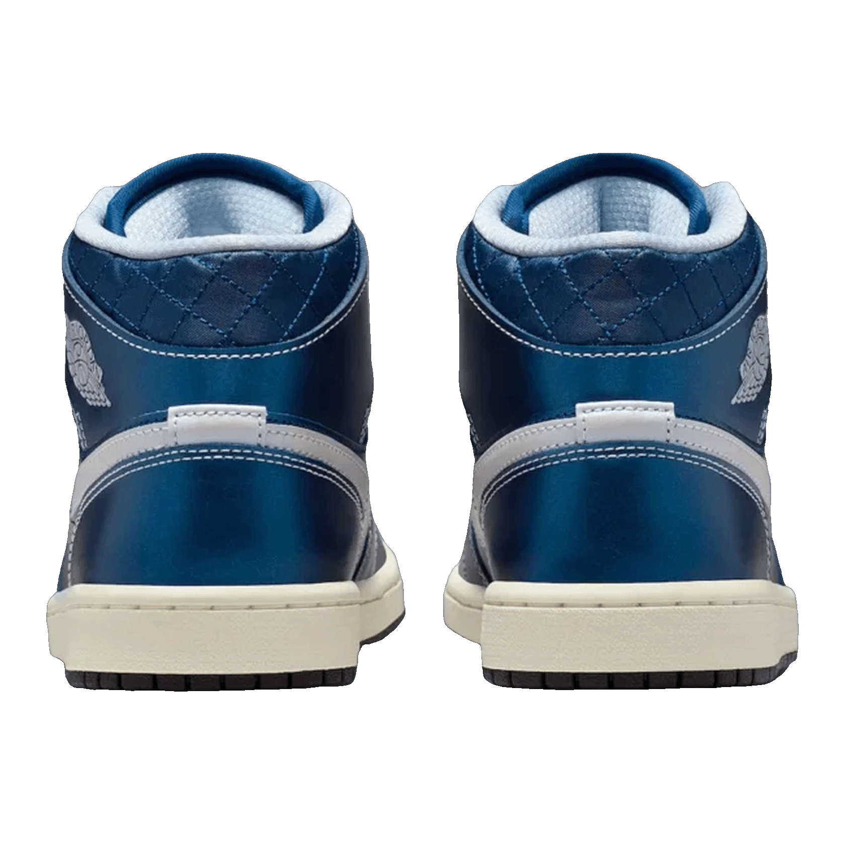 Nike Air Jordan 1 Mid SE Metallic Blue Quilted (W) Back