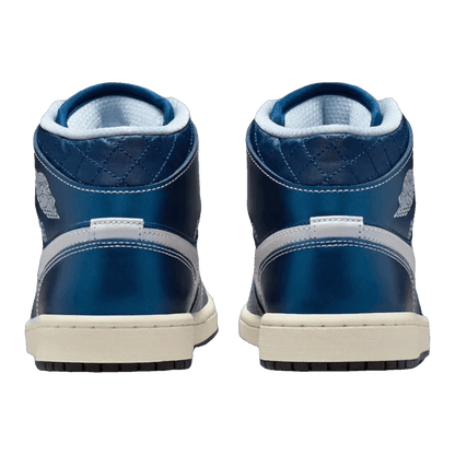 Nike Air Jordan 1 Mid SE Metallic Blue Quilted (W) Back