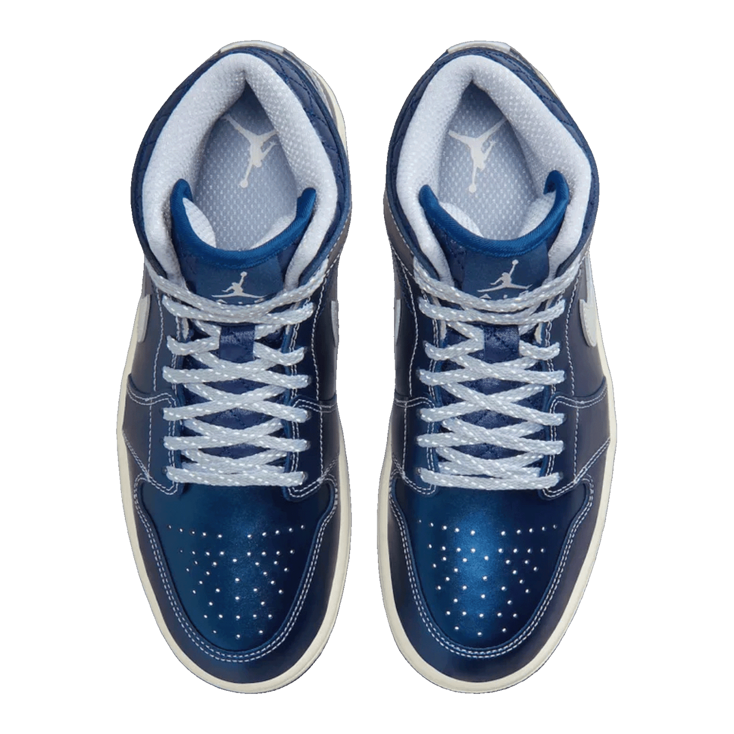 Nike Air Jordan 1 Mid SE Metallic Blue Quilted (W) Oben