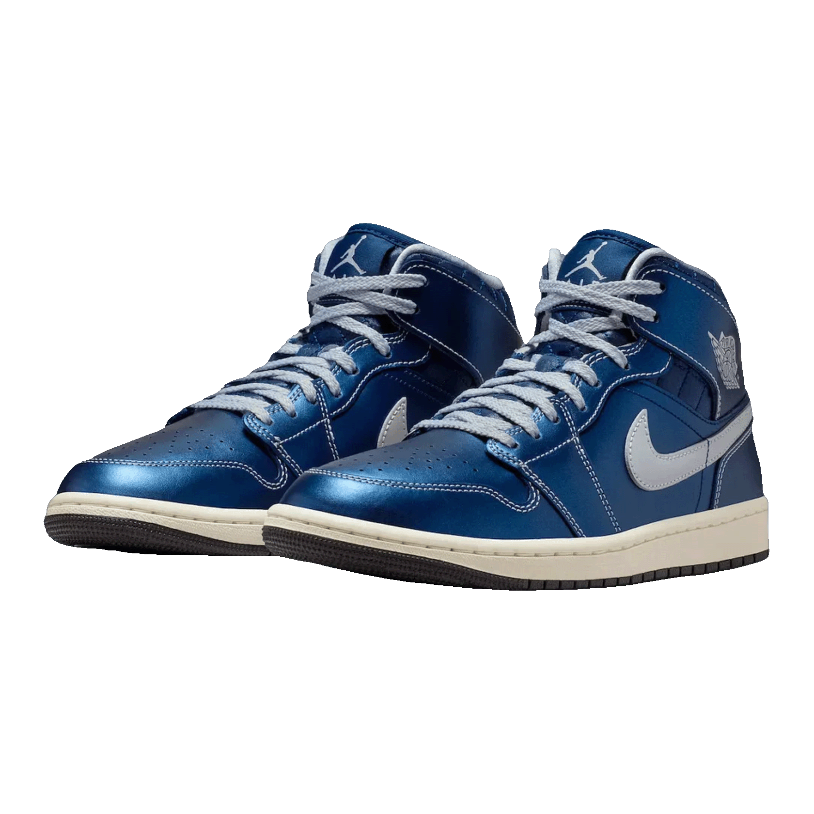 Nike Air Jordan 1 Mid SE Metallic Blue Quilted (W) Side