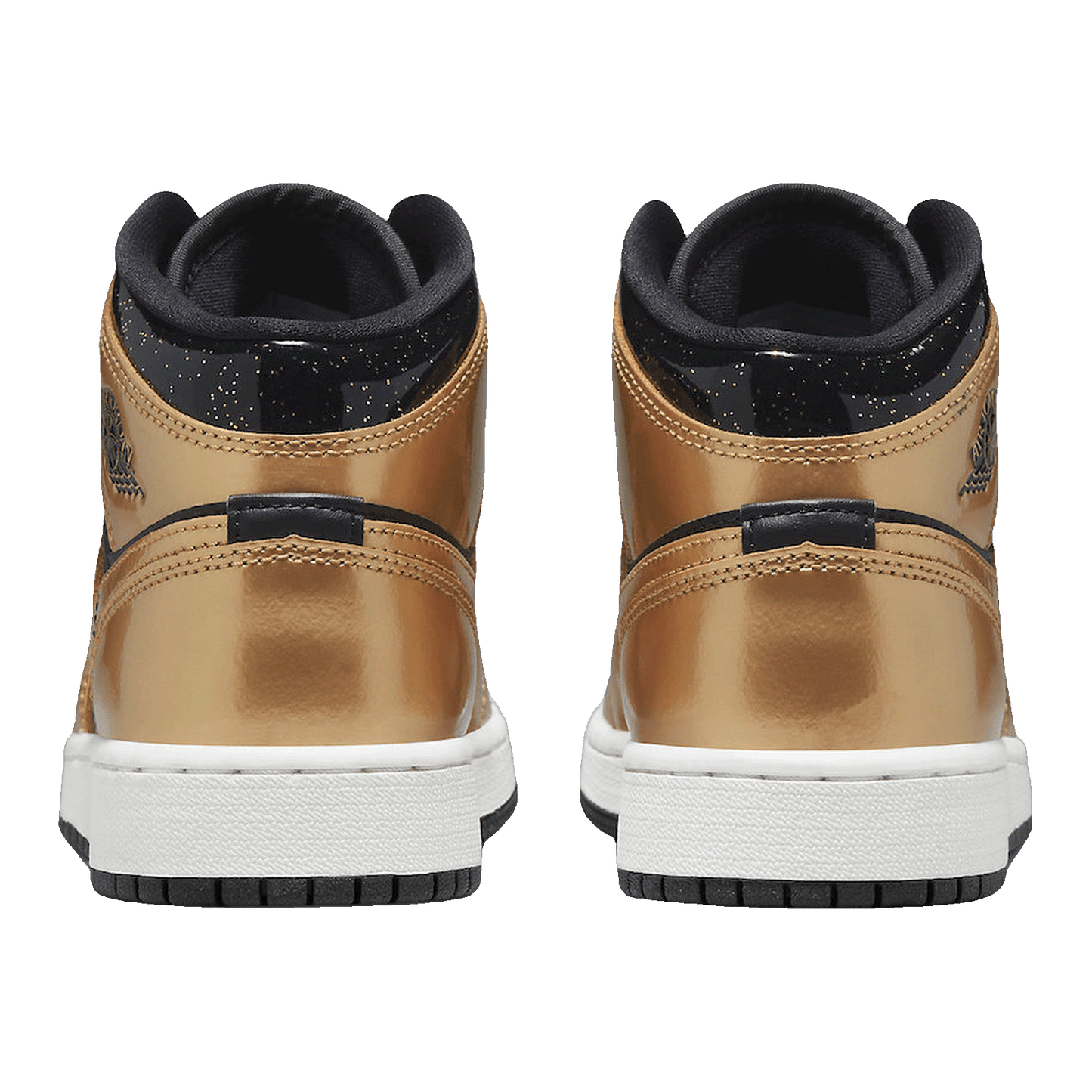 Nike Air Jordan 1 Mid SE Metallic Gold Black (GS) Back