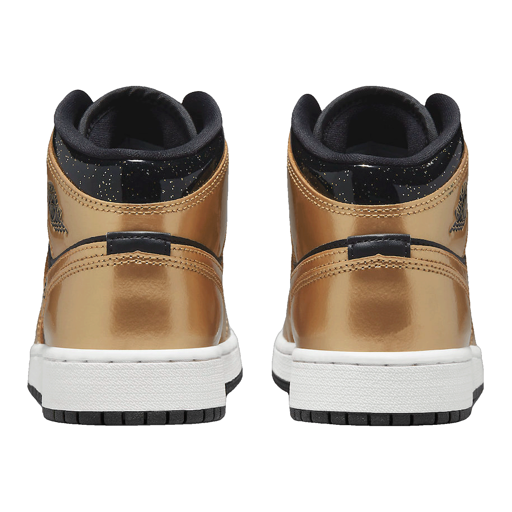 Nike Air Jordan 1 Mid SE Metallic Gold Black (GS) Back