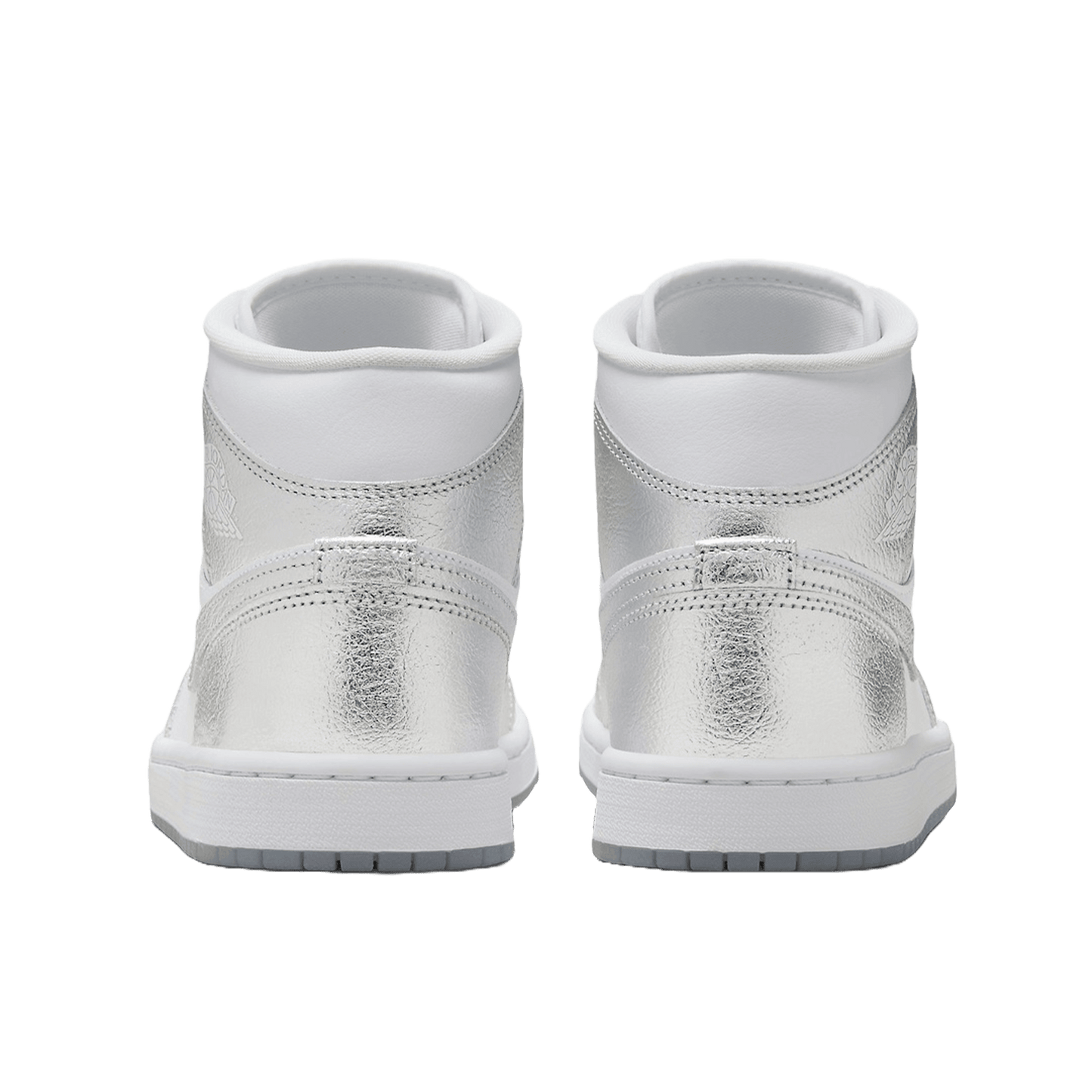 Nike Air Jordan 1 Mid SE Metallic Silver (W) Back