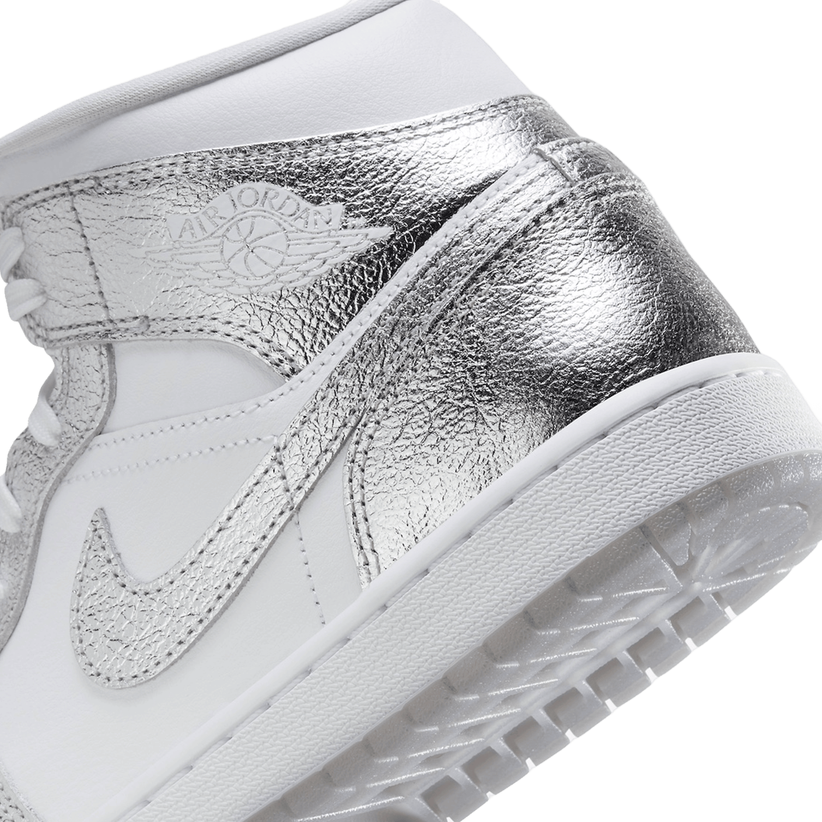 Nike Air Jordan 1 Mid SE Metallic Silver (W) Nah