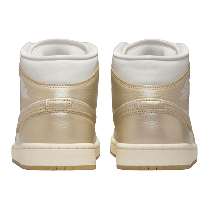 Nike Air Jordan 1 Mid SE Metallic Team Gold (W) Back