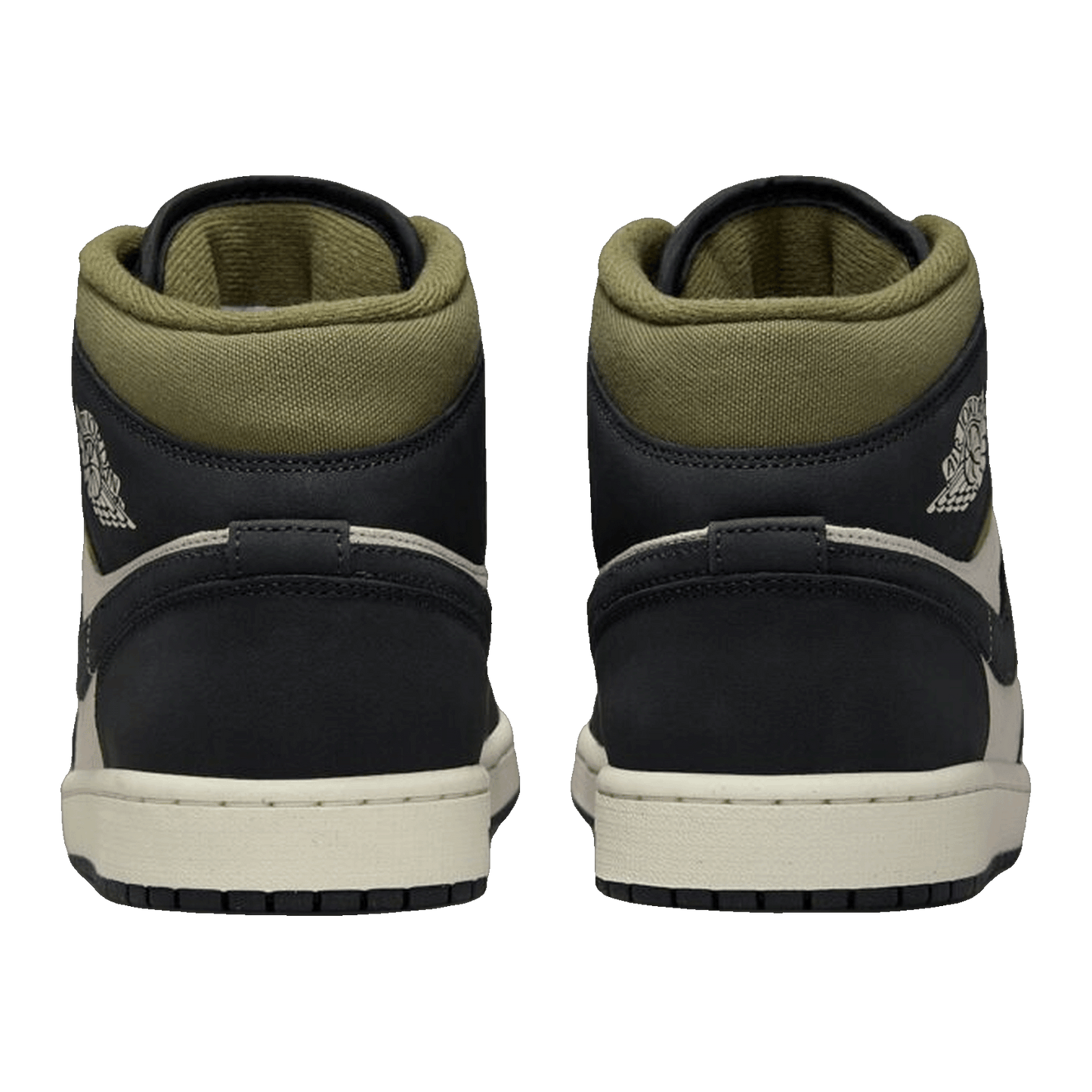 Nike Air Jordan 1 Mid SE Off Noir Medium Olive Back