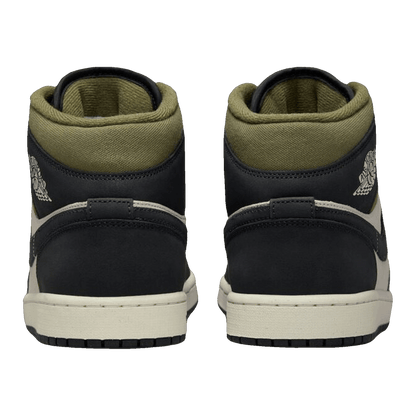 Nike Air Jordan 1 Mid SE Off Noir Medium Olive Back