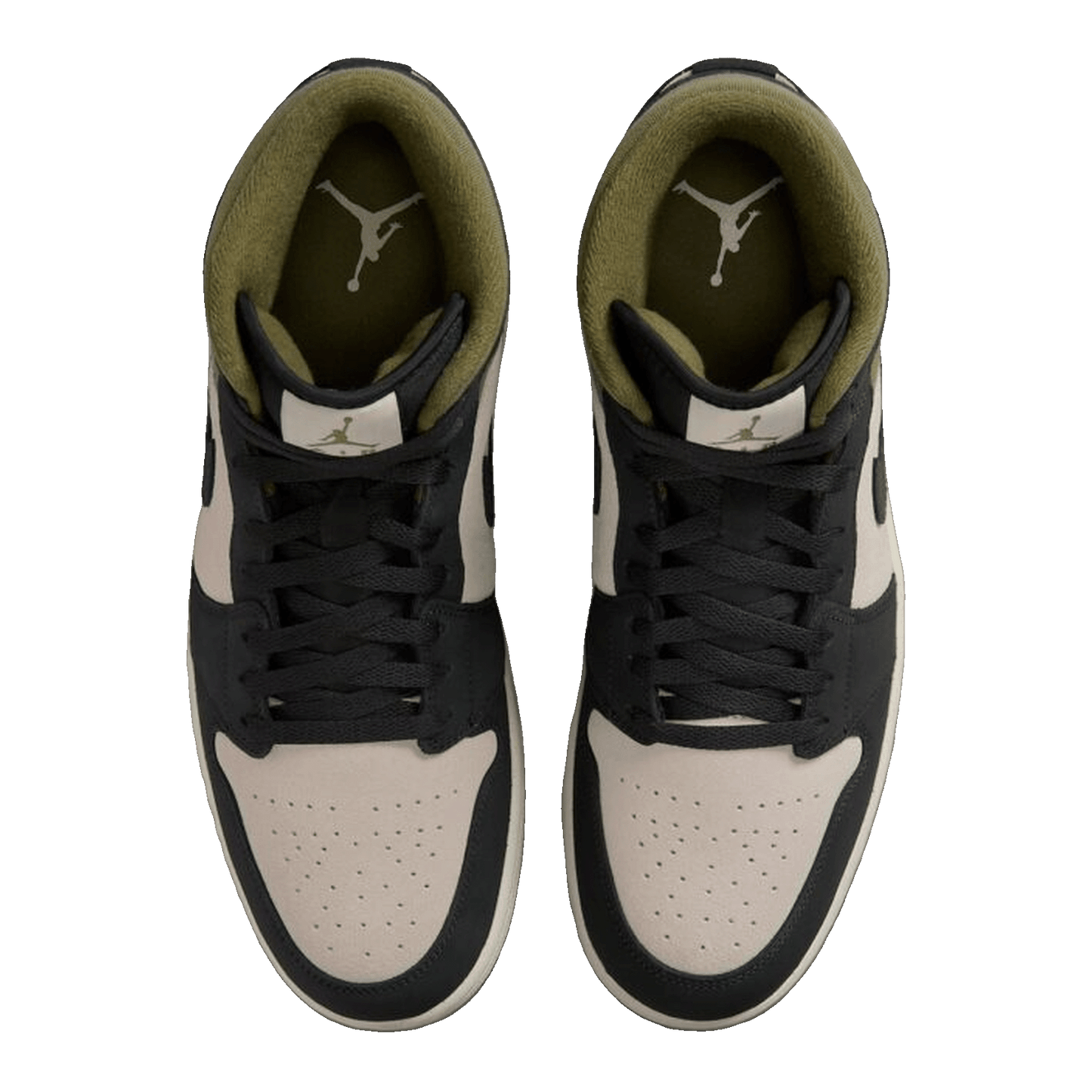 Nike Air Jordan 1 Mid SE Off Noir Medium Olive Oben
