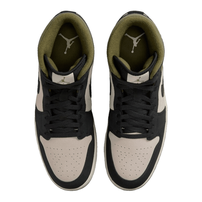 Nike Air Jordan 1 Mid SE Off Noir Medium Olive Oben