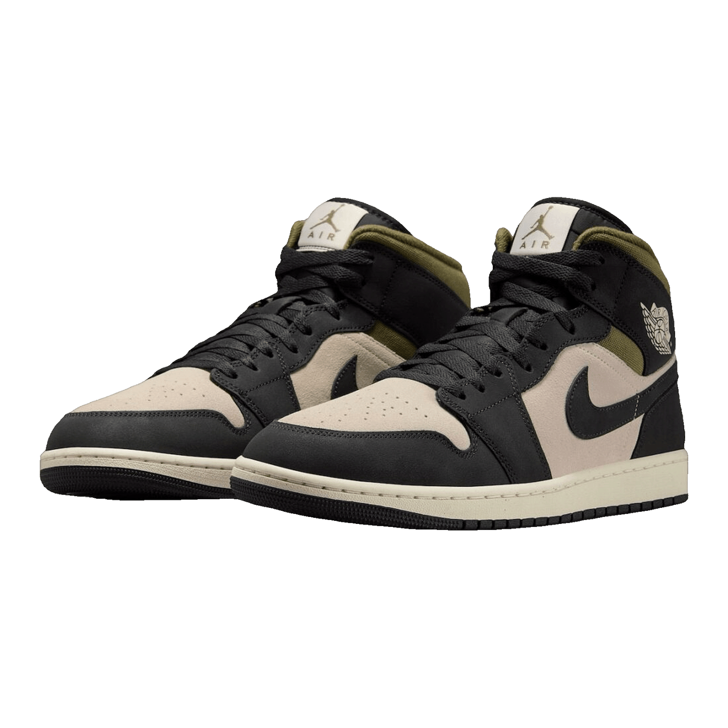 Nike Air Jordan 1 Mid SE Off Noir Medium Olive Side