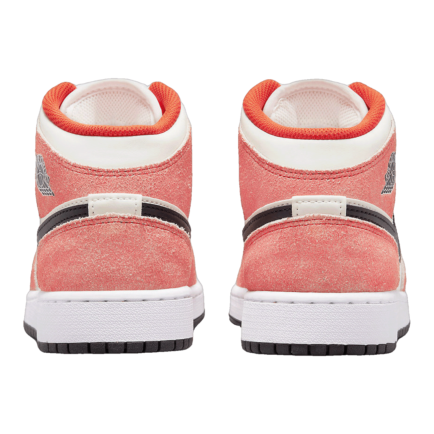 Nike Air Jordan 1 Mid SE Orange Suede (GS) Back