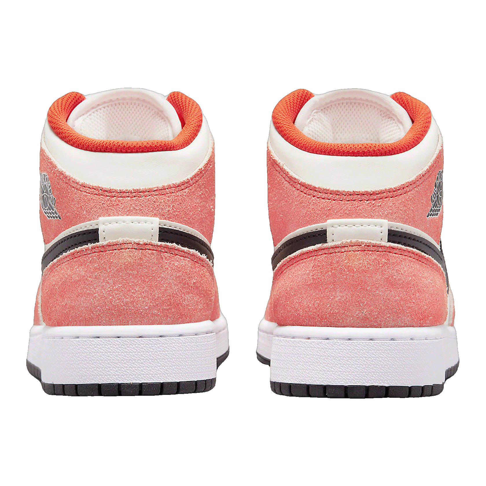 Nike Air Jordan 1 Mid SE Orange Suede (GS) Back