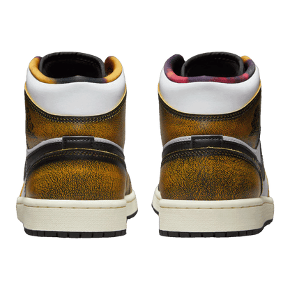 Nike Air Jordan 1 Mid SE Orange Wear Away (GS) Back