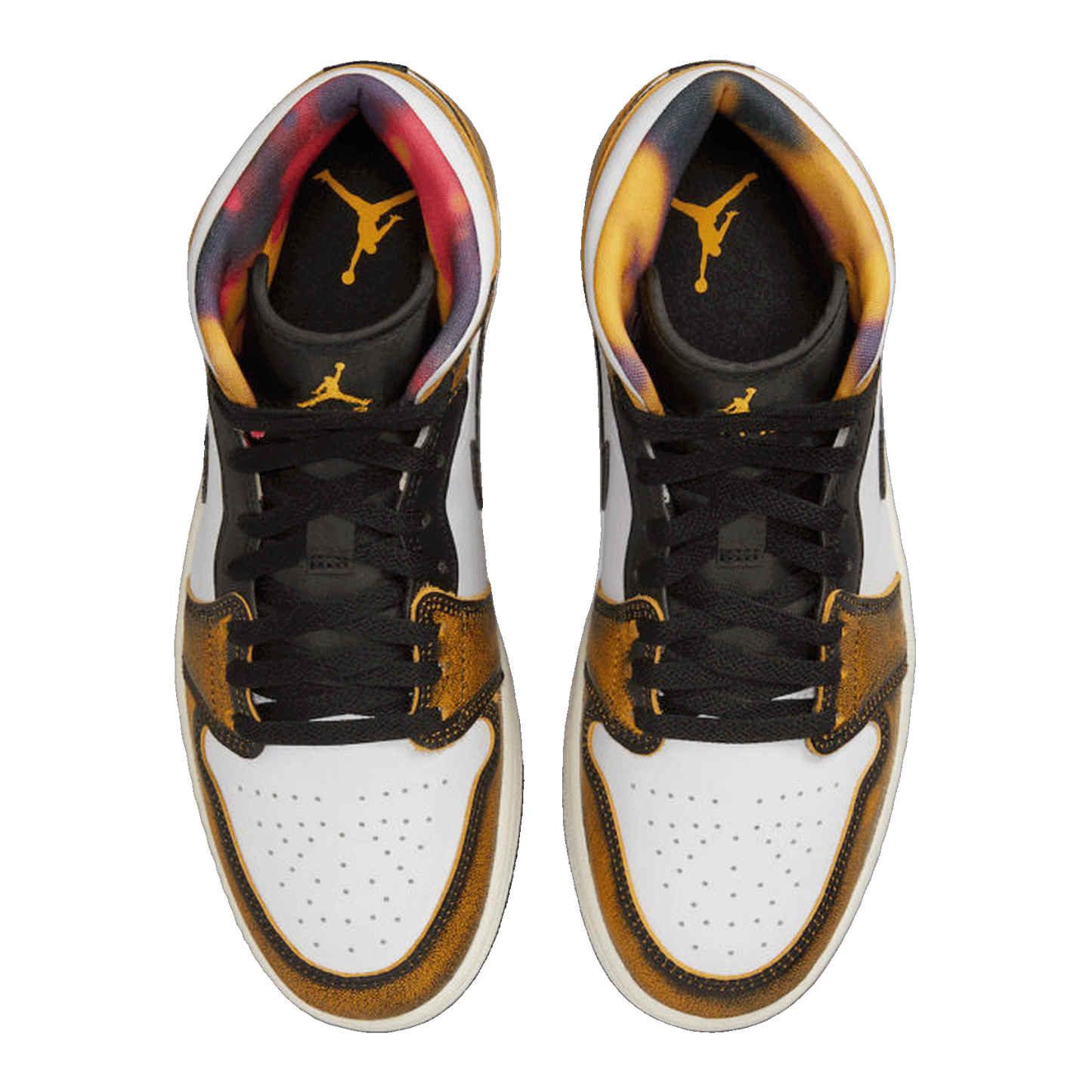 Nike Air Jordan 1 Mid SE Orange Wear Away (GS) Oben