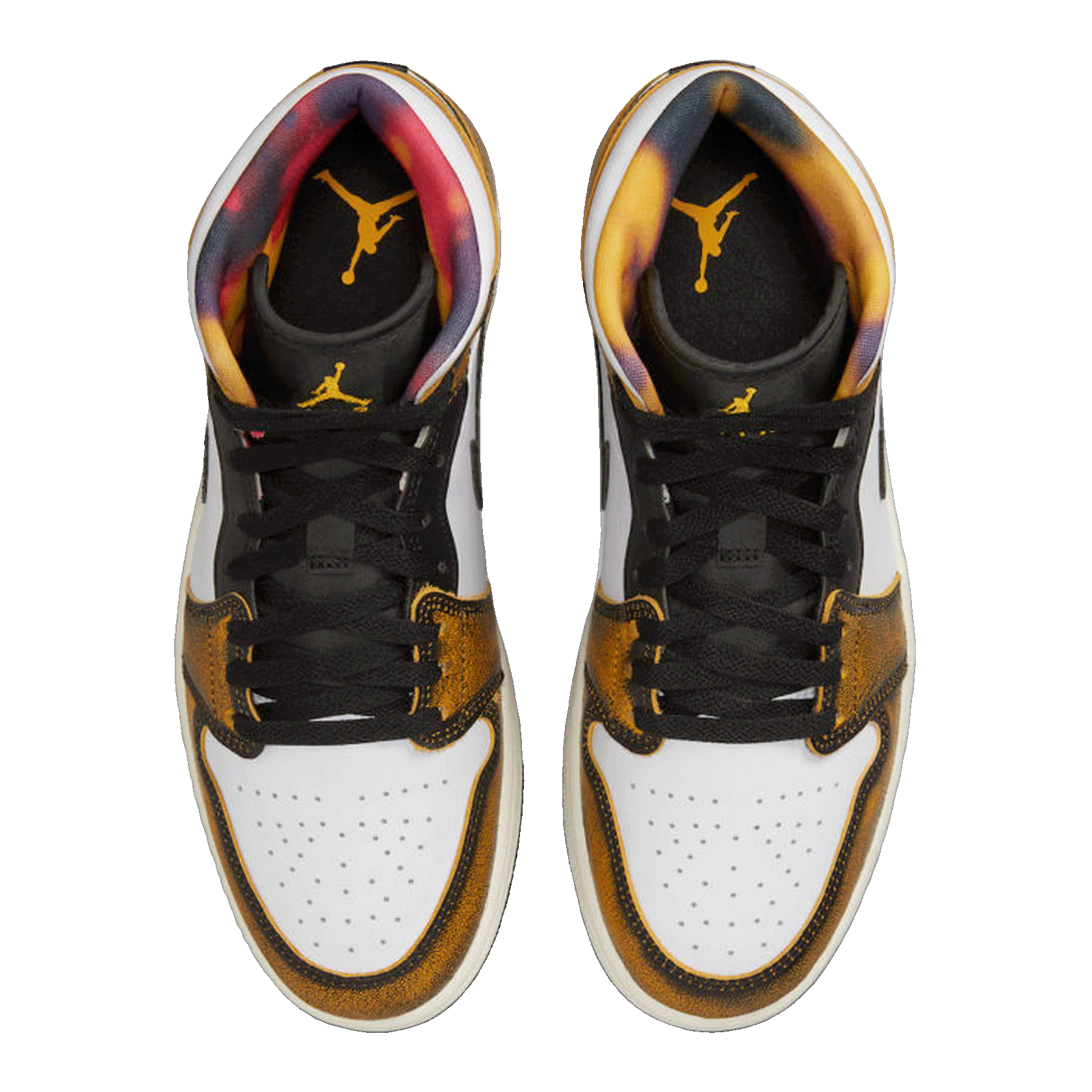 Nike Air Jordan 1 Mid SE Orange Wear Away (GS) Oben