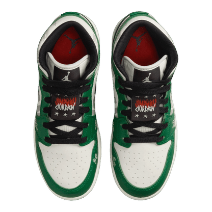 Nike Air Jordan 1 Mid SE Overbranded (GS) Oben