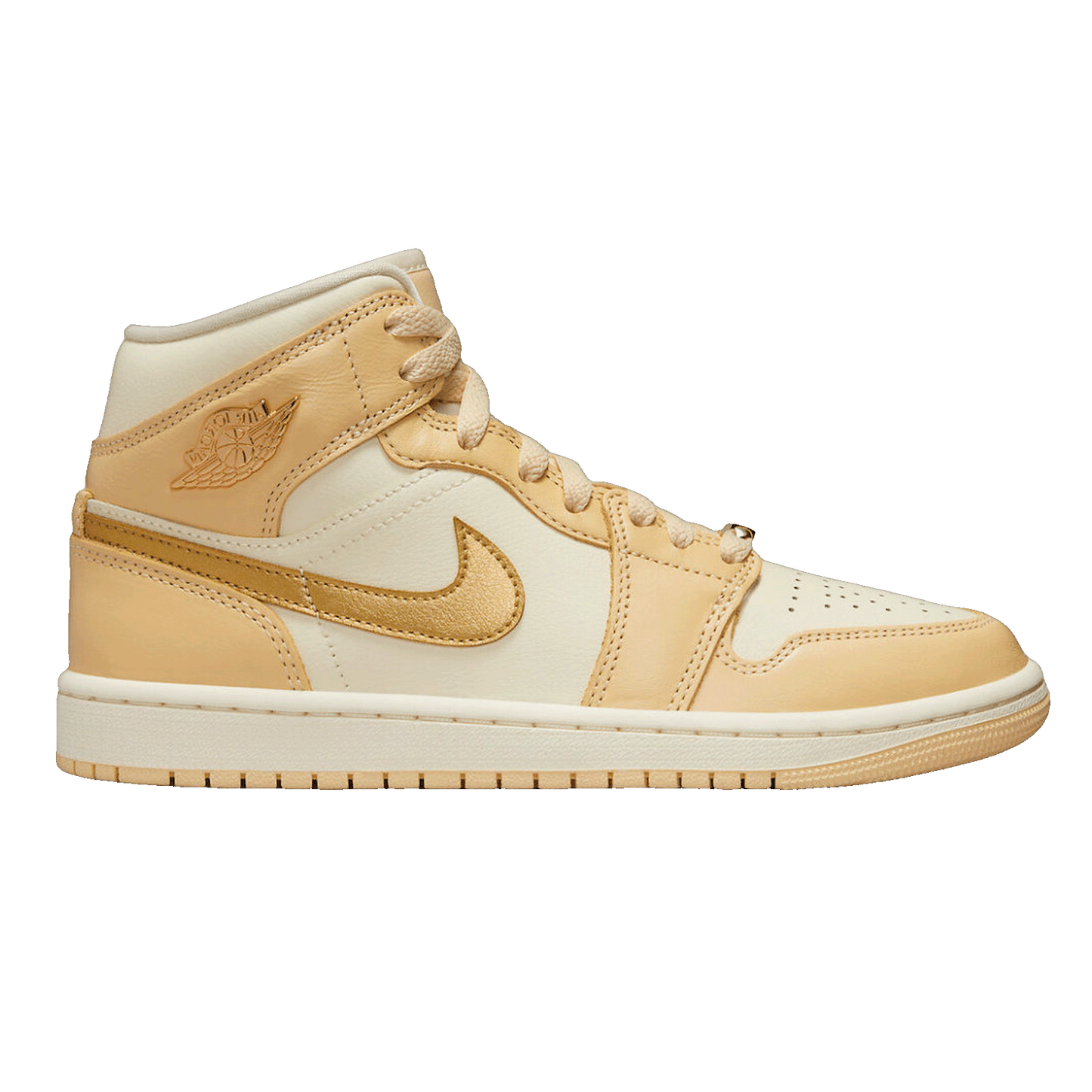 Nike Air Jordan 1 Mid SE Pale Vanilla Metallic Gold (W)