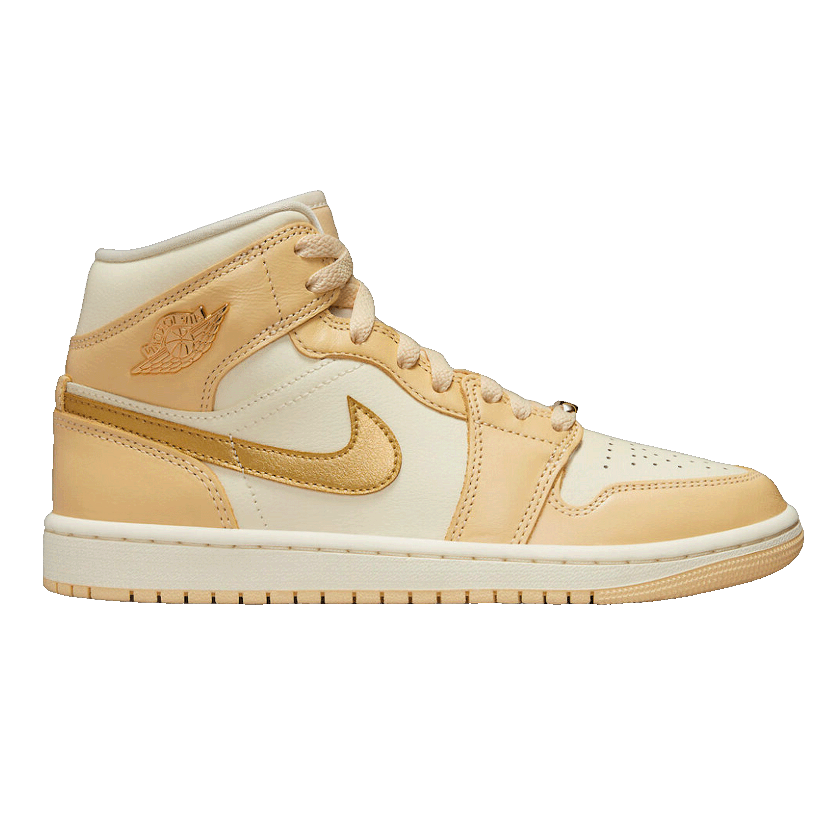 Nike Air Jordan 1 Mid SE Pale Vanilla Metallic Gold (W)