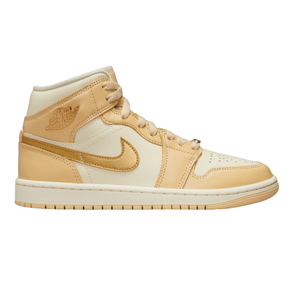 Nike Air Jordan 1 Mid SE Pale Vanilla Metallic Gold (W)