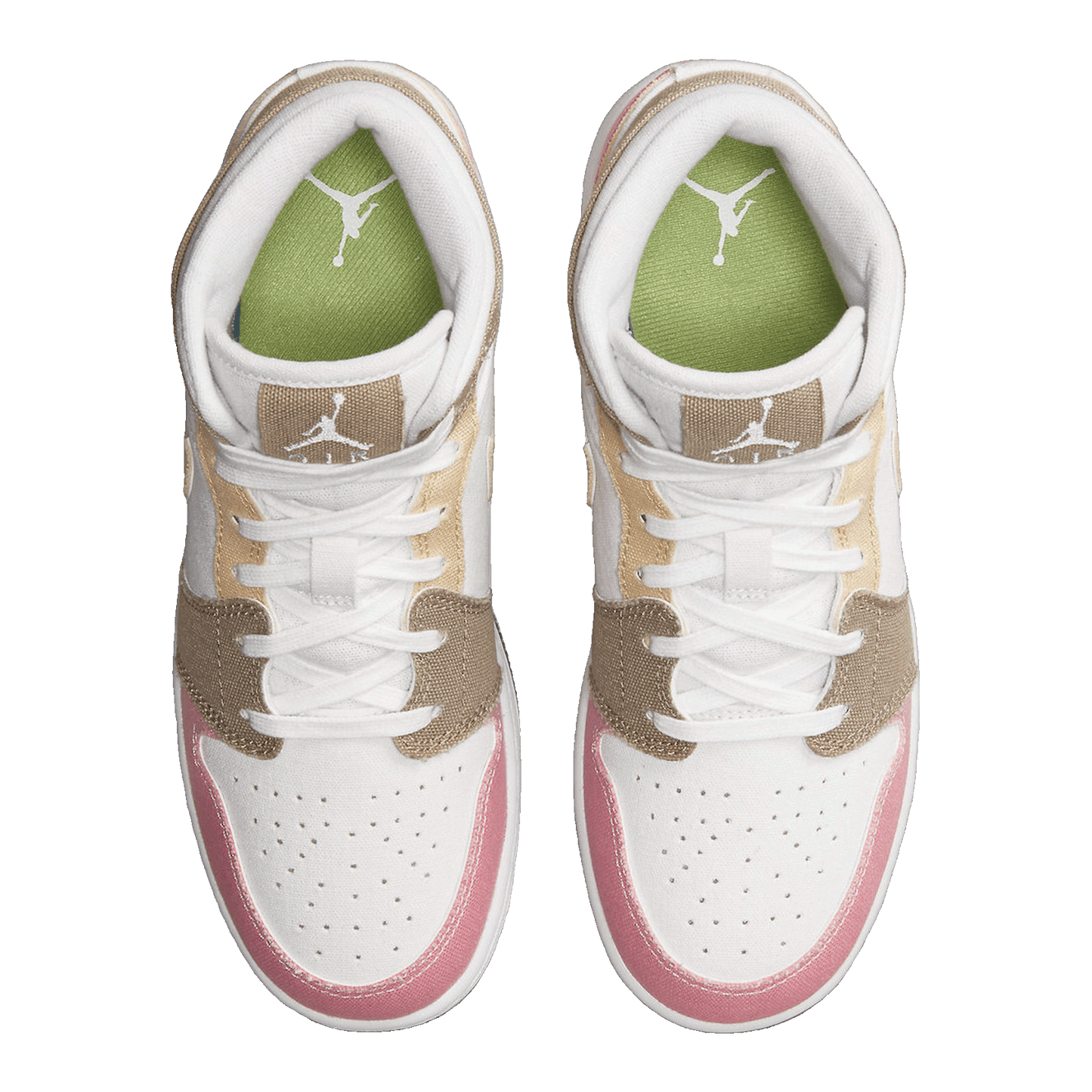 Nike Air Jordan 1 Mid SE Pastel Vivid Green Grind (GS) Oben