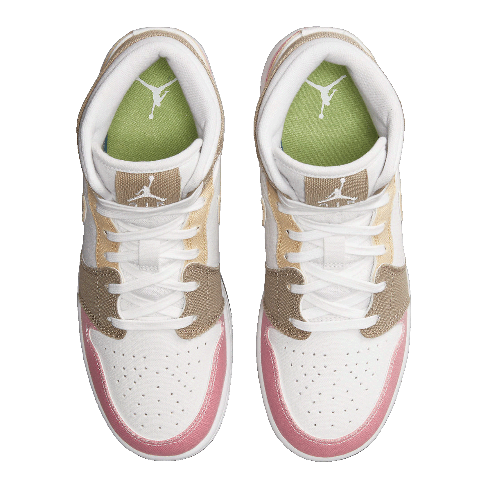 Nike Air Jordan 1 Mid SE Pastel Vivid Green Grind (GS) Oben