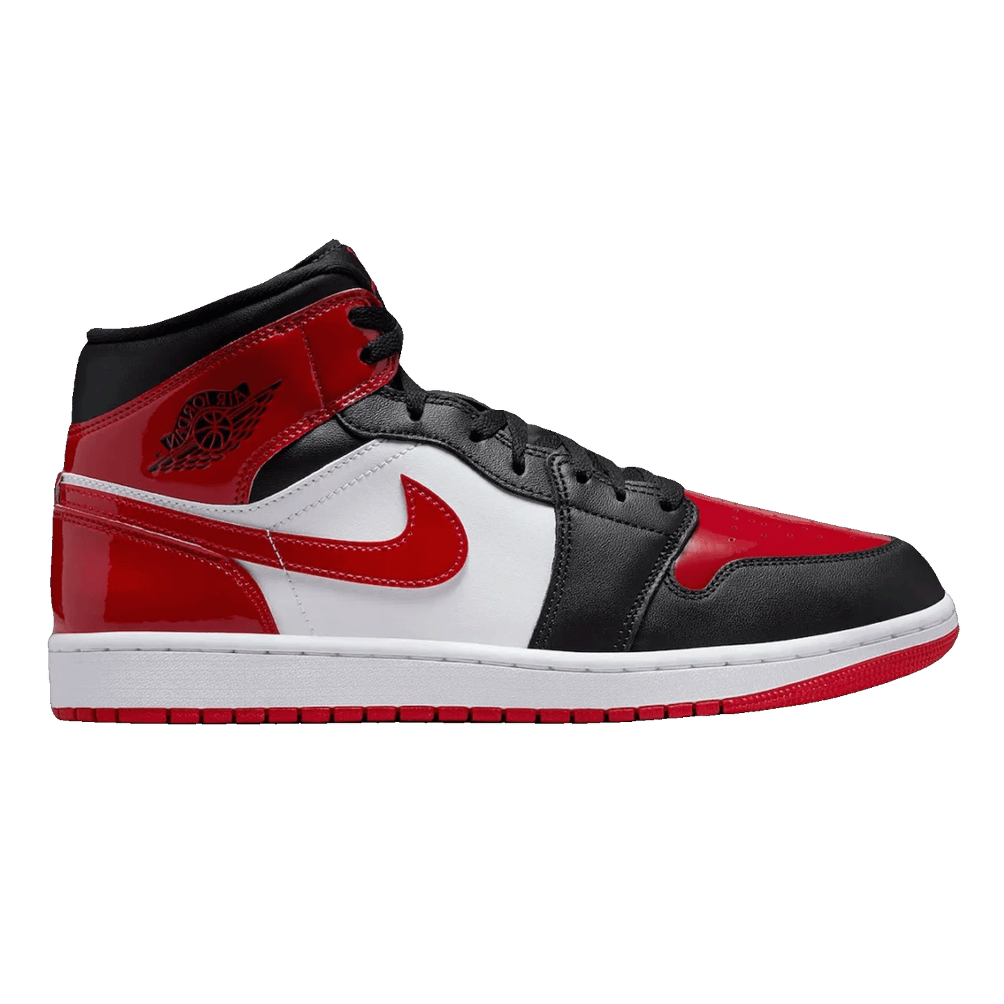 Nike Air Jordan 1 Mid SE Patent Bred Toe