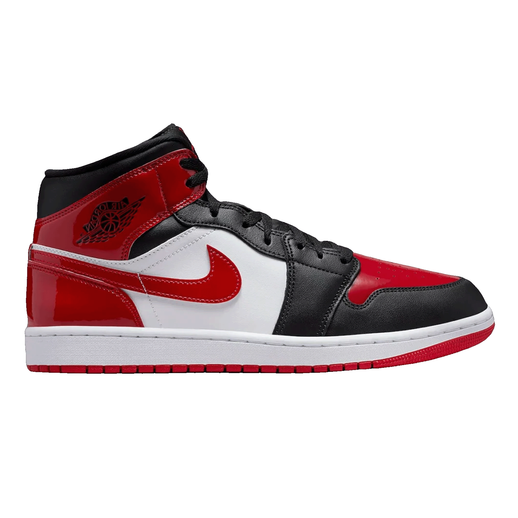 Nike Air Jordan 1 Mid SE Patent Bred Toe