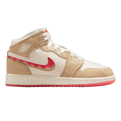 Nike Air Jordan 1 Mid SE Peanut Butter & Jelly (GS)