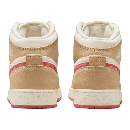 Nike Air Jordan 1 Mid SE Peanut Butter & Jelly (GS) Back