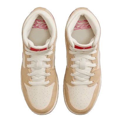 Nike Air Jordan 1 Mid SE Peanut Butter & Jelly (GS) Oben