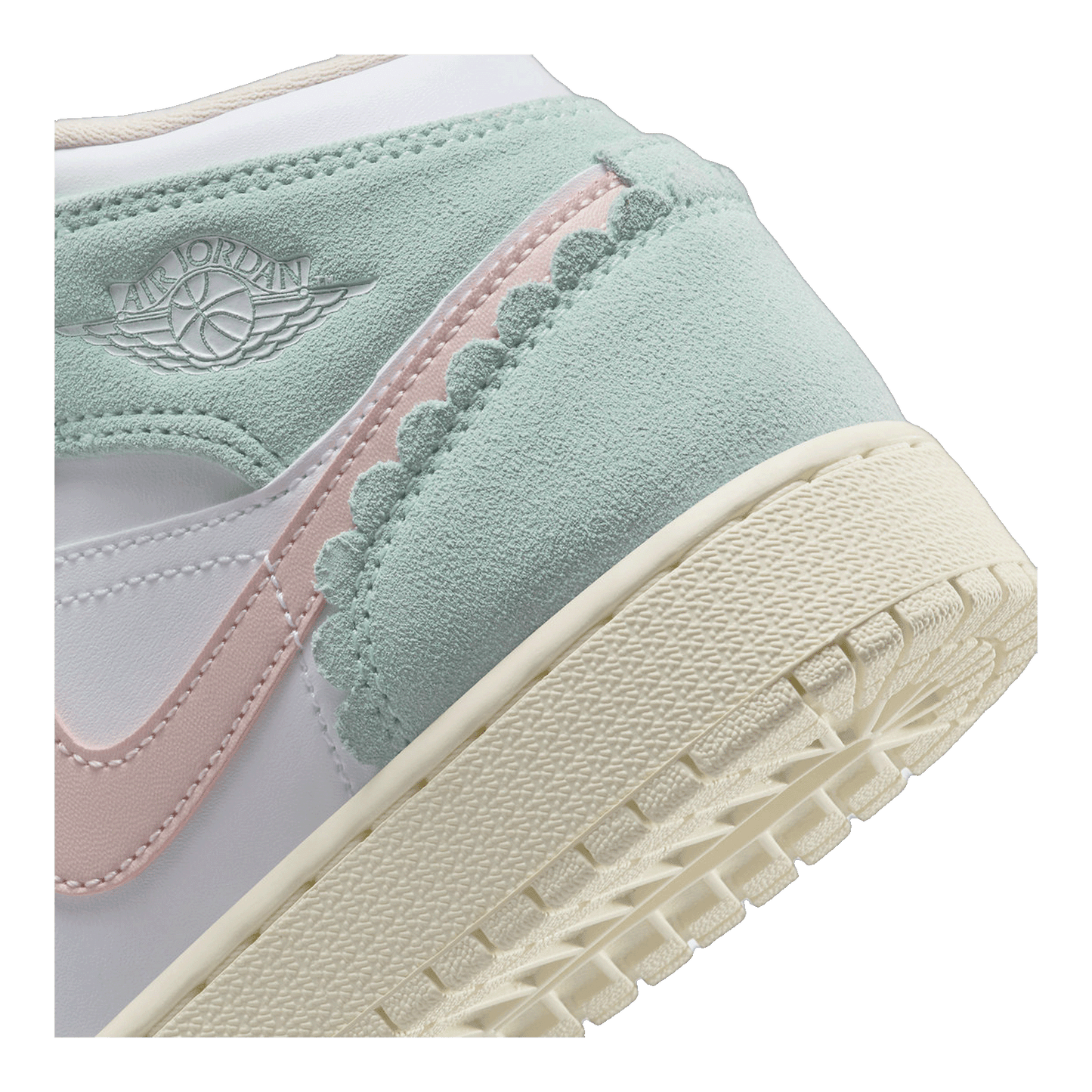 Nike Air Jordan 1 Mid SE Pink Oxford (GS) Detail