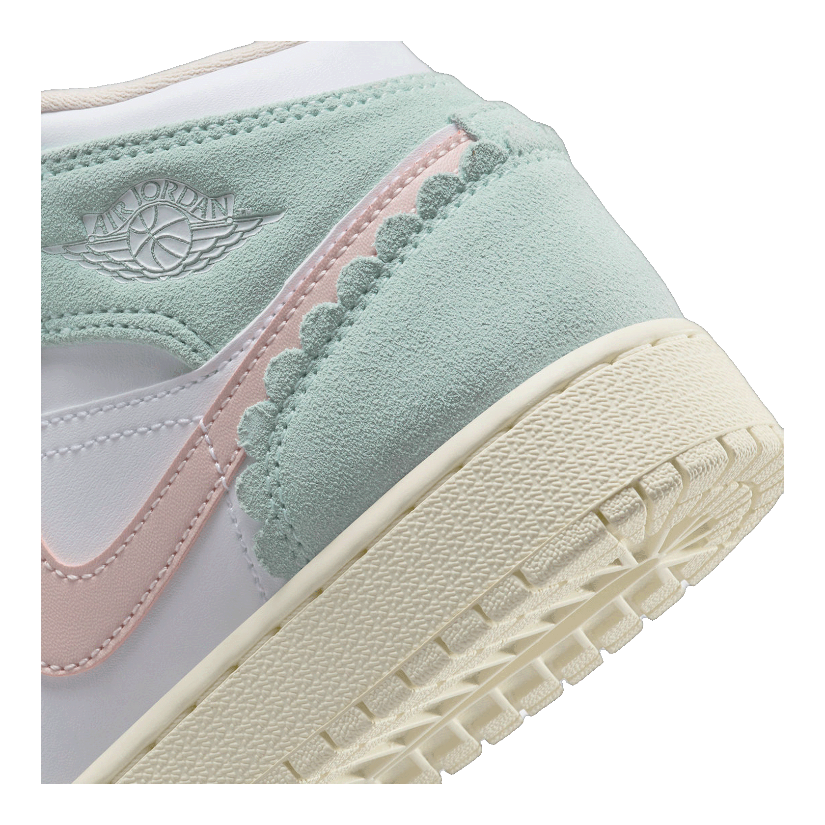 Nike Air Jordan 1 Mid SE Pink Oxford (GS) Detail