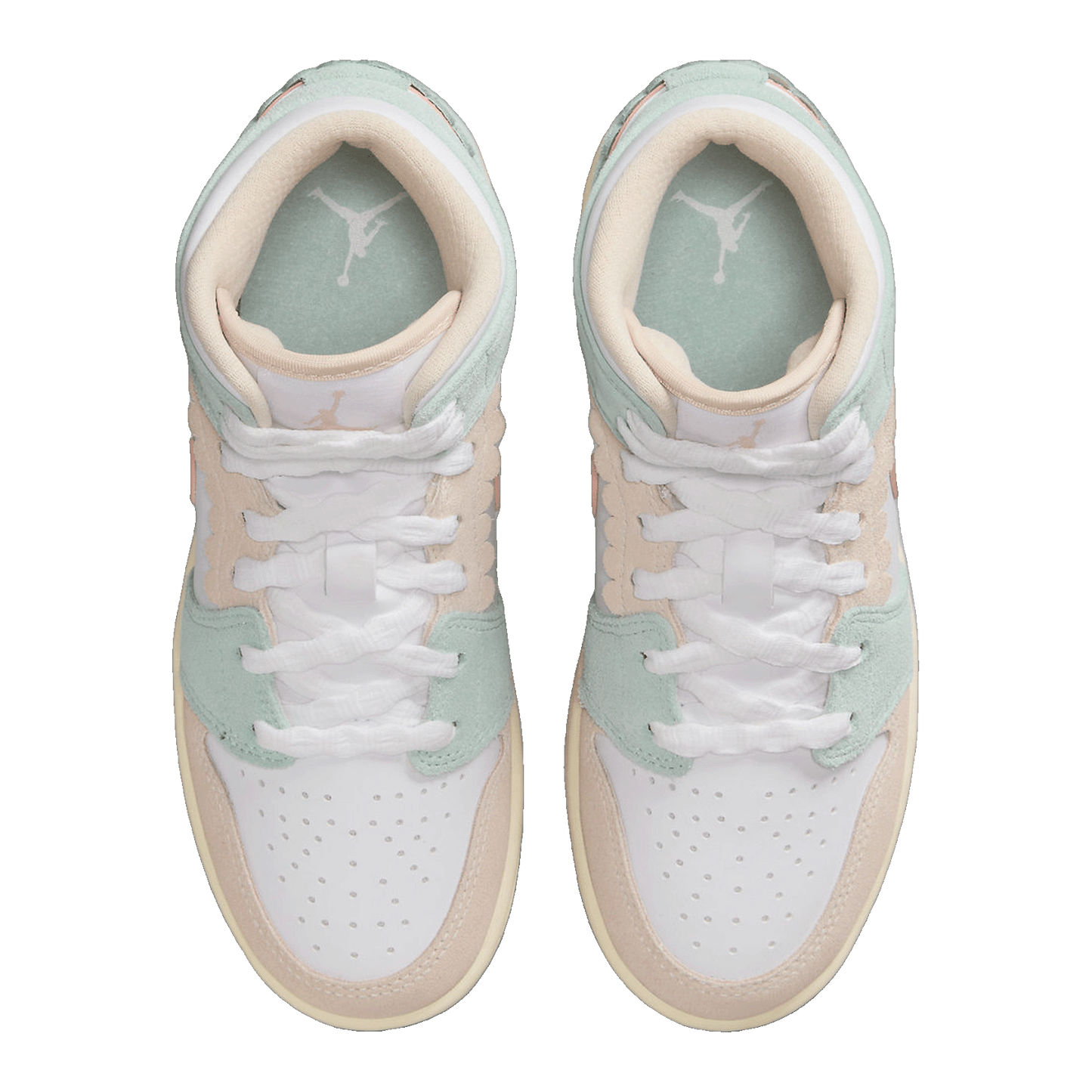 Nike Air Jordan 1 Mid SE Pink Oxford (GS) Oben