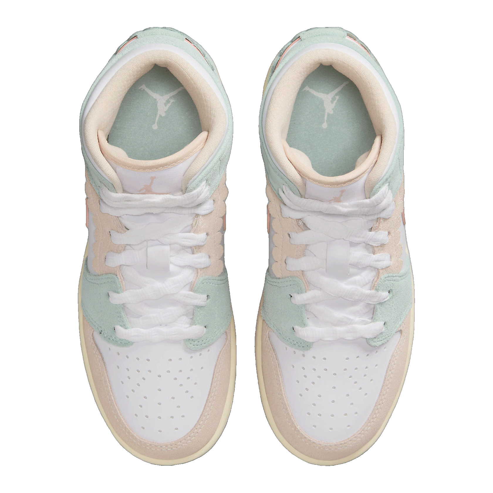 Nike Air Jordan 1 Mid SE Pink Oxford (GS) Oben