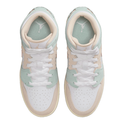 Nike Air Jordan 1 Mid SE Pink Oxford (GS) Oben