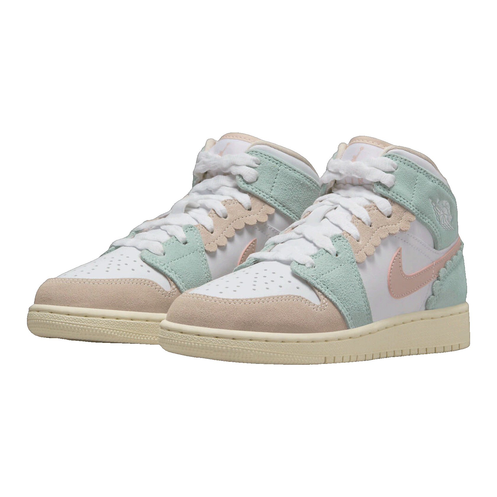 Nike Air Jordan 1 Mid SE Pink Oxford (GS) Side