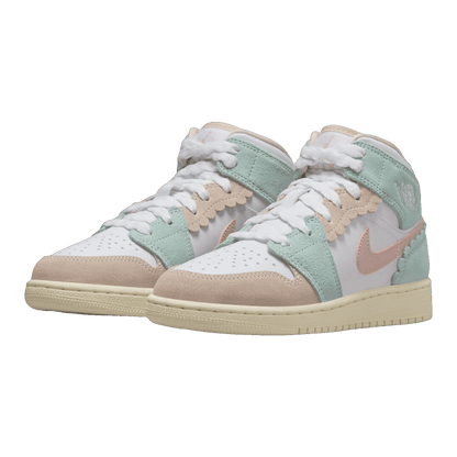 Nike Air Jordan 1 Mid SE Pink Oxford (GS) Side