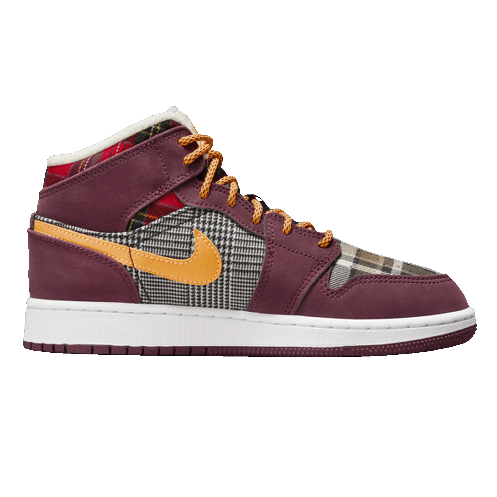 Nike Air Jordan 1 Mid SE Plaid (GS)