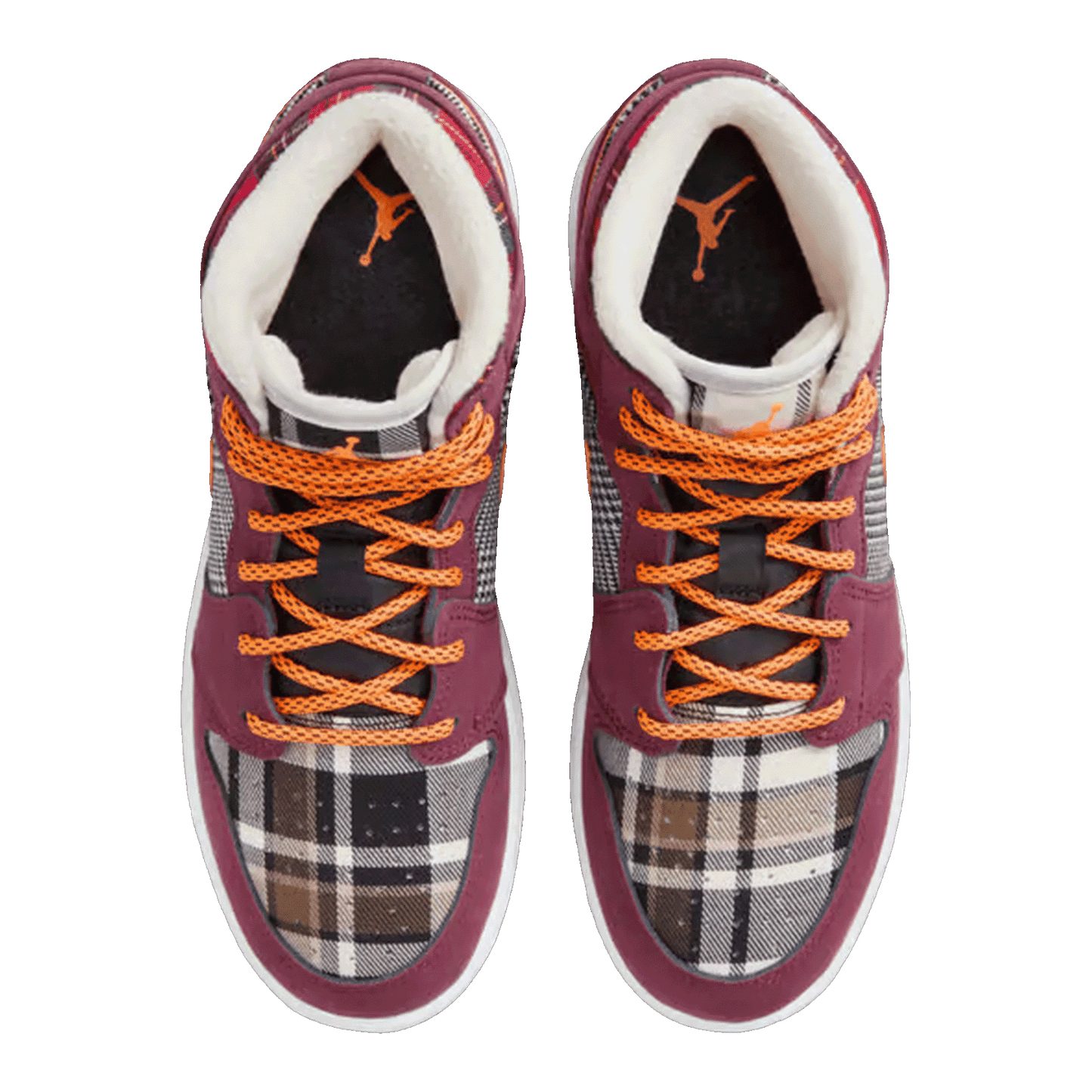 Nike Air Jordan 1 Mid SE Plaid (GS) Oben