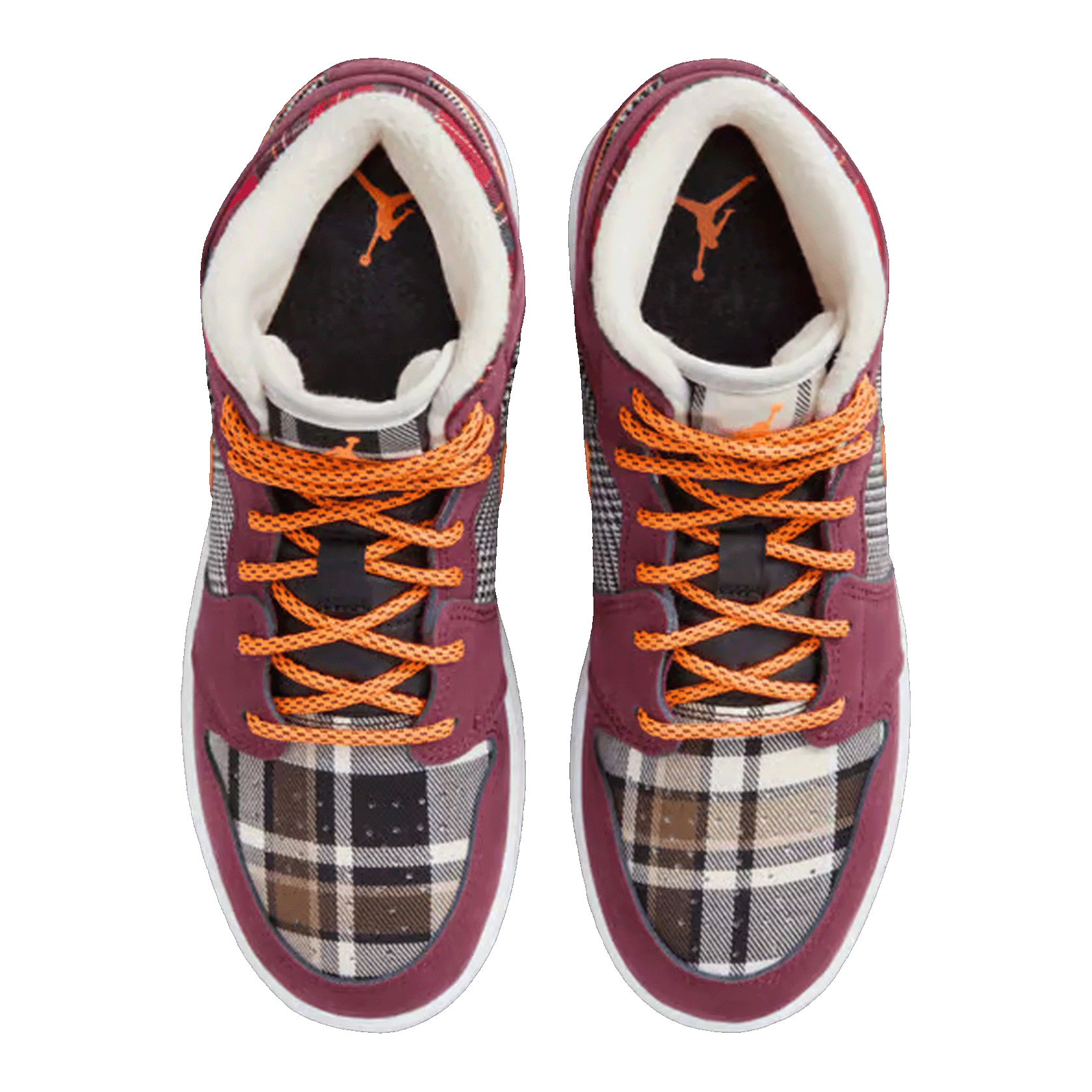 Nike Air Jordan 1 Mid SE Plaid (GS) Oben