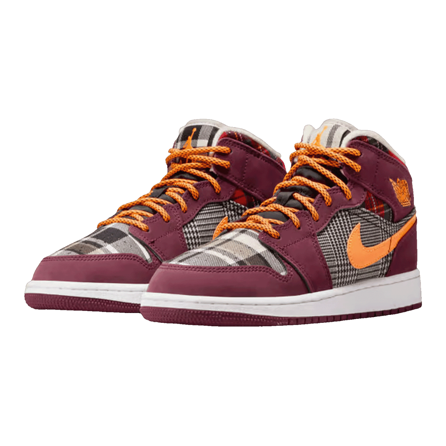 Nike Air Jordan 1 Mid SE Plaid (GS) Side