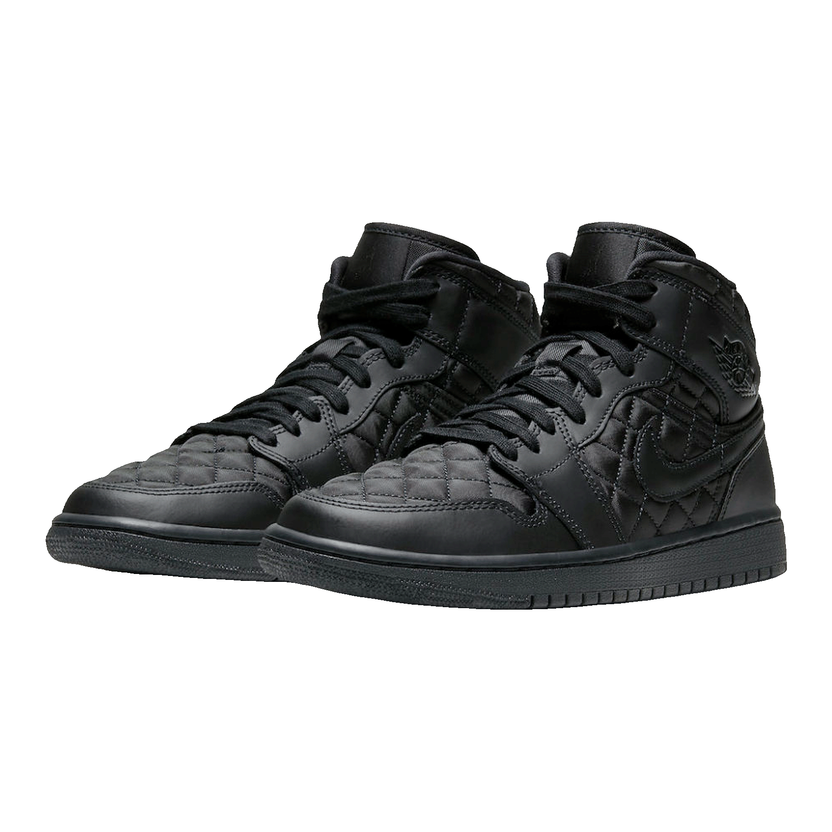 Nike Air Jordan 1 Mid SE Quilted Black (W) Side