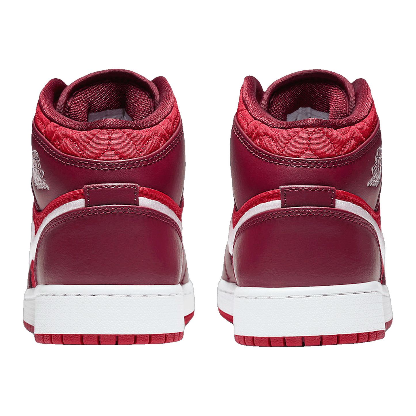Nike Air Jordan 1 Mid SE Red Quilt (GS) Back